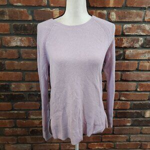 Gap Bella Lightweight Crewneck Lavender Sweater Casual Feminine Women's S